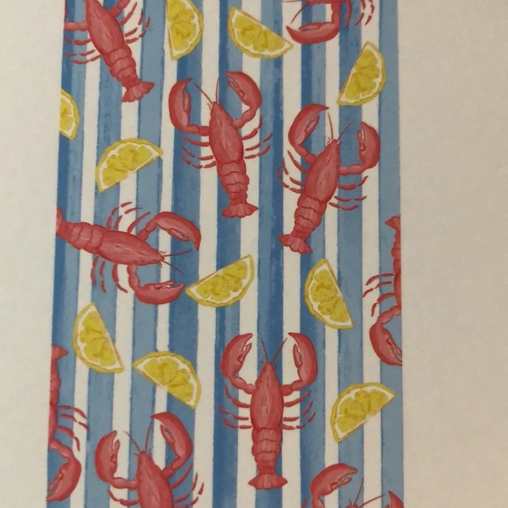 Kassafina Beach Towel - Lobster & Lemon Stripe
